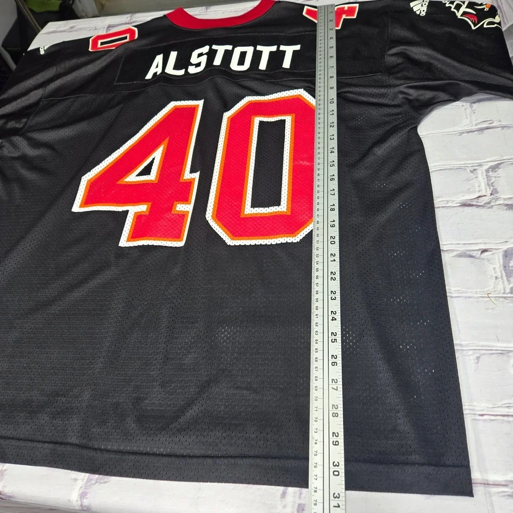VTG Y2K Adidas Football Jersey Black Mike Alstott #40 Tampa Bay Bucs NFL Men XL